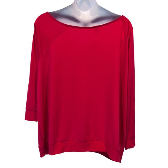 Torrid Top Wmns Plus Size 4 Dark Pink Off Shoulder Sweatshirt Floral Cutouts NEW - Picture 3 of 13